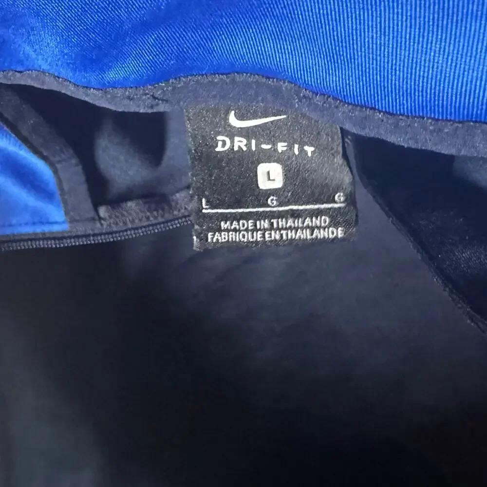 Nike Women's‎ Academy Dri-FIT Soccer Drill Quarter Zip Navy & Blue Shirt - Large